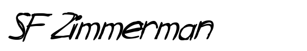 SF Zimmerman font preview
